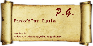 Pinkász Gyula névjegykártya